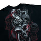 Y2K Skull Pile/Dragons Black All Over Print Graphic T-Shirt - Size XXL