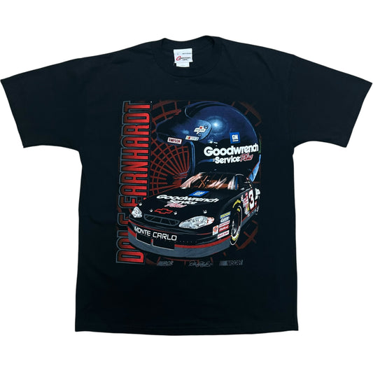Early 2000s Dale Earnhardt Sr. Black Racing Graphic T-Shirt - Size Large