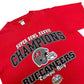 Early 2000s Super Bowl XXXVII (37) Champions Tampa Bay Buccaneers Red Graphic T-Shirt - Size Medium