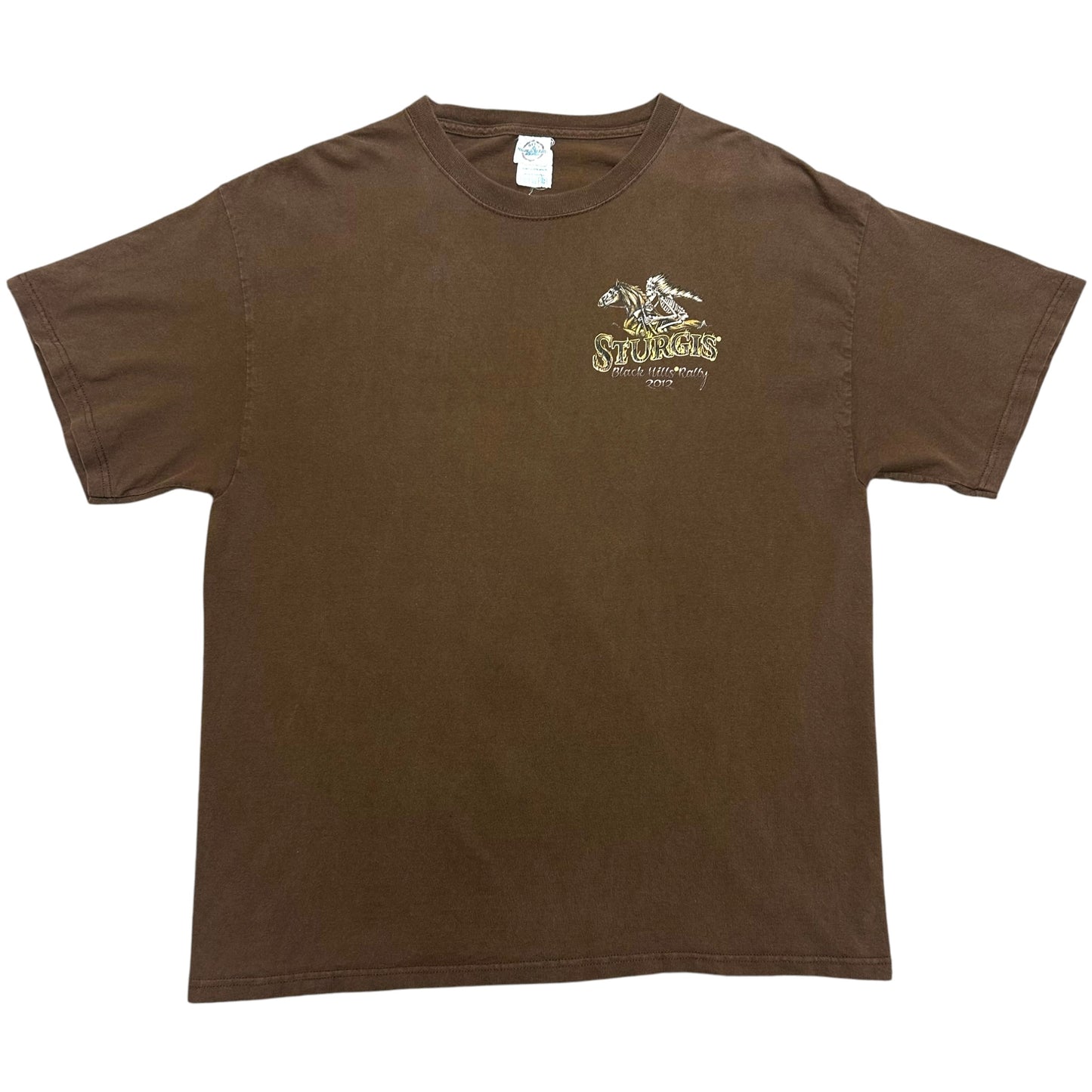 Early 2010s Sturgis Black Hills Rally 2012 Brown Graphic T-Shirt - Size XL