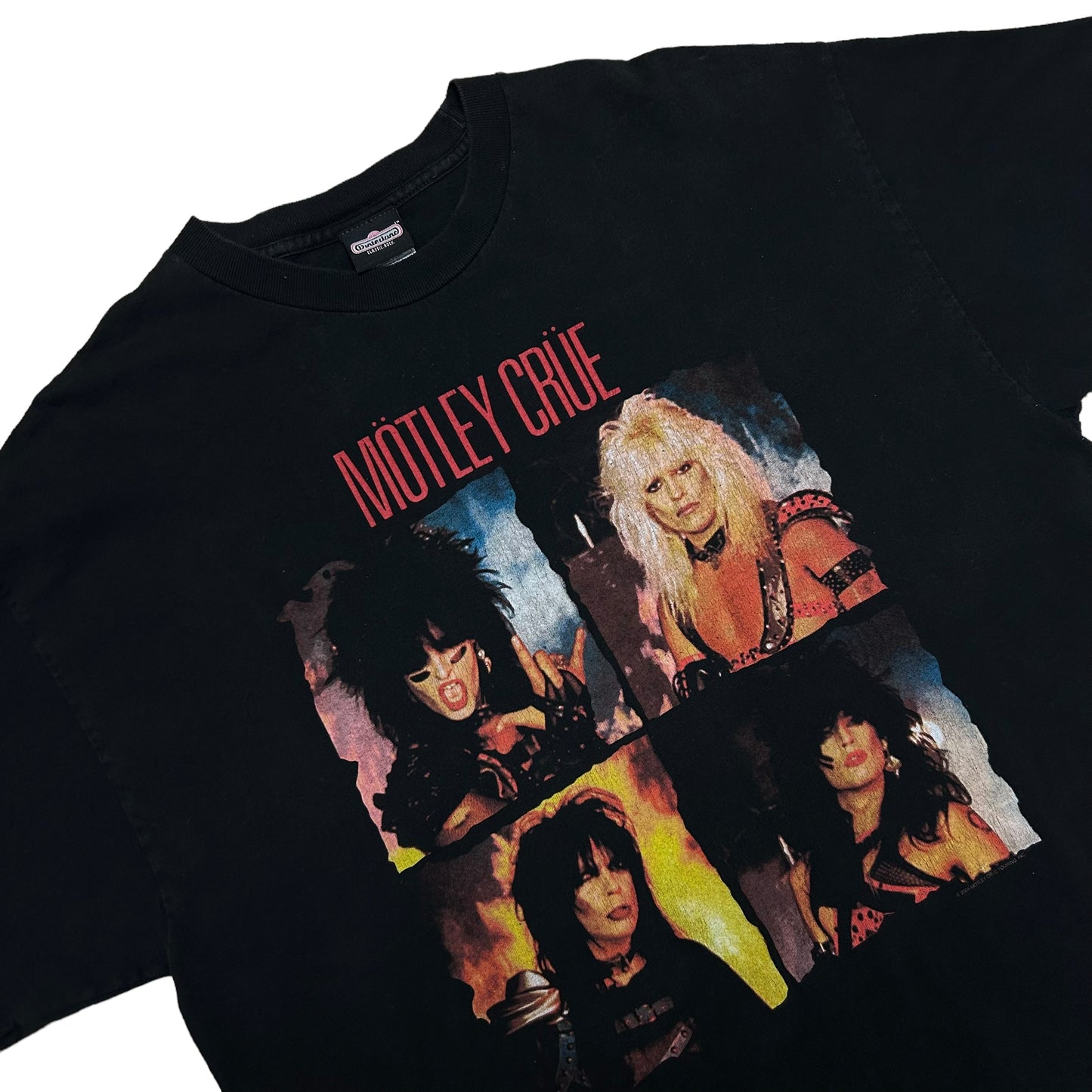 Vintage Y2K Mötley Crüe Band Black Graphic T-Shirt - Size XL