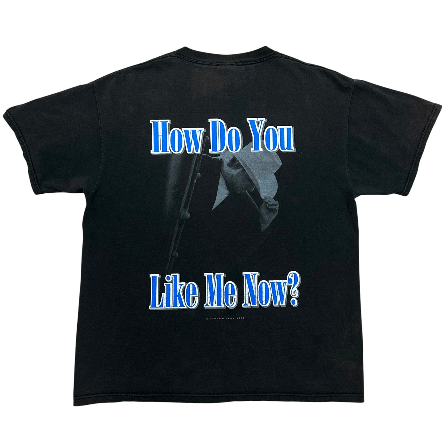 Early 2000s Toby Keith “How Do You Like Me Now?” Black Graphic T-Shirt - Size Large