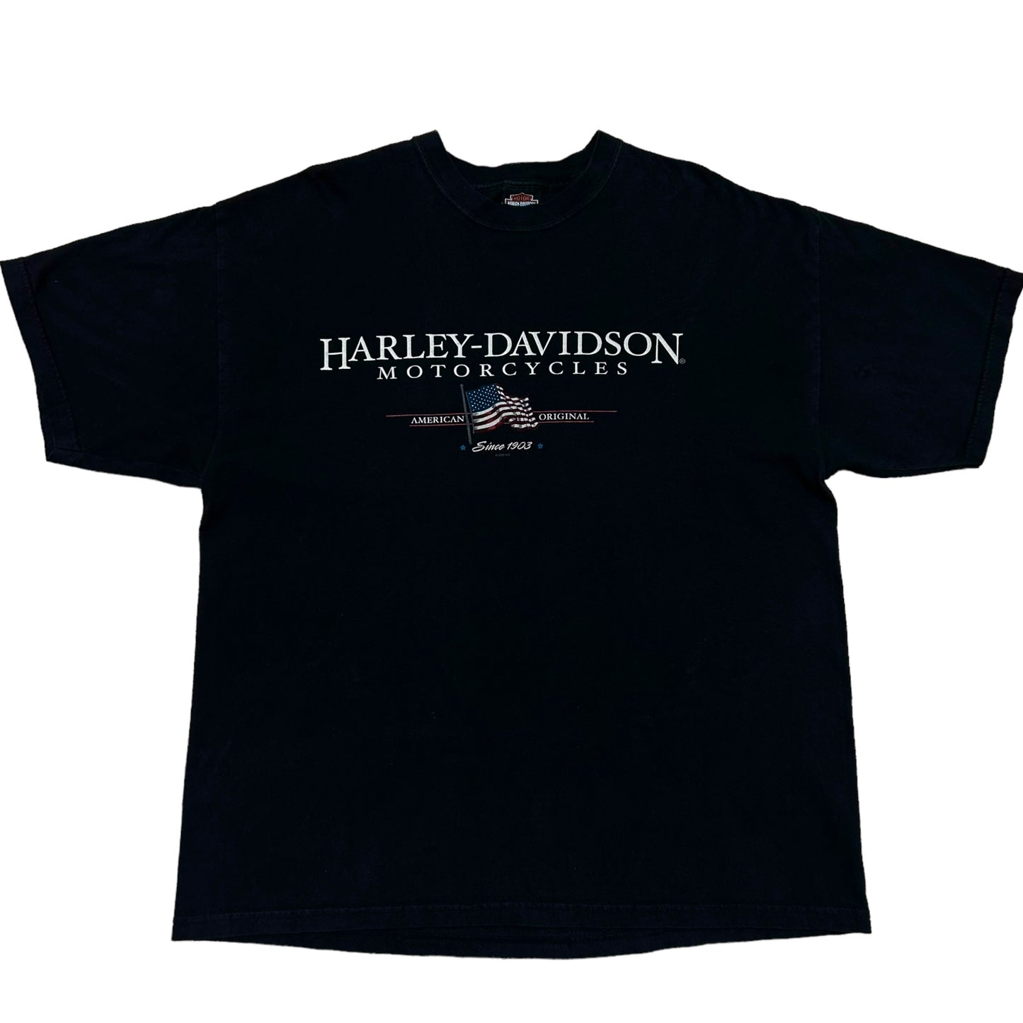 Vintage Y2K Big Sky Harley Davidson Great Falls, Montana Black Graphic T-Shirt - Size XL