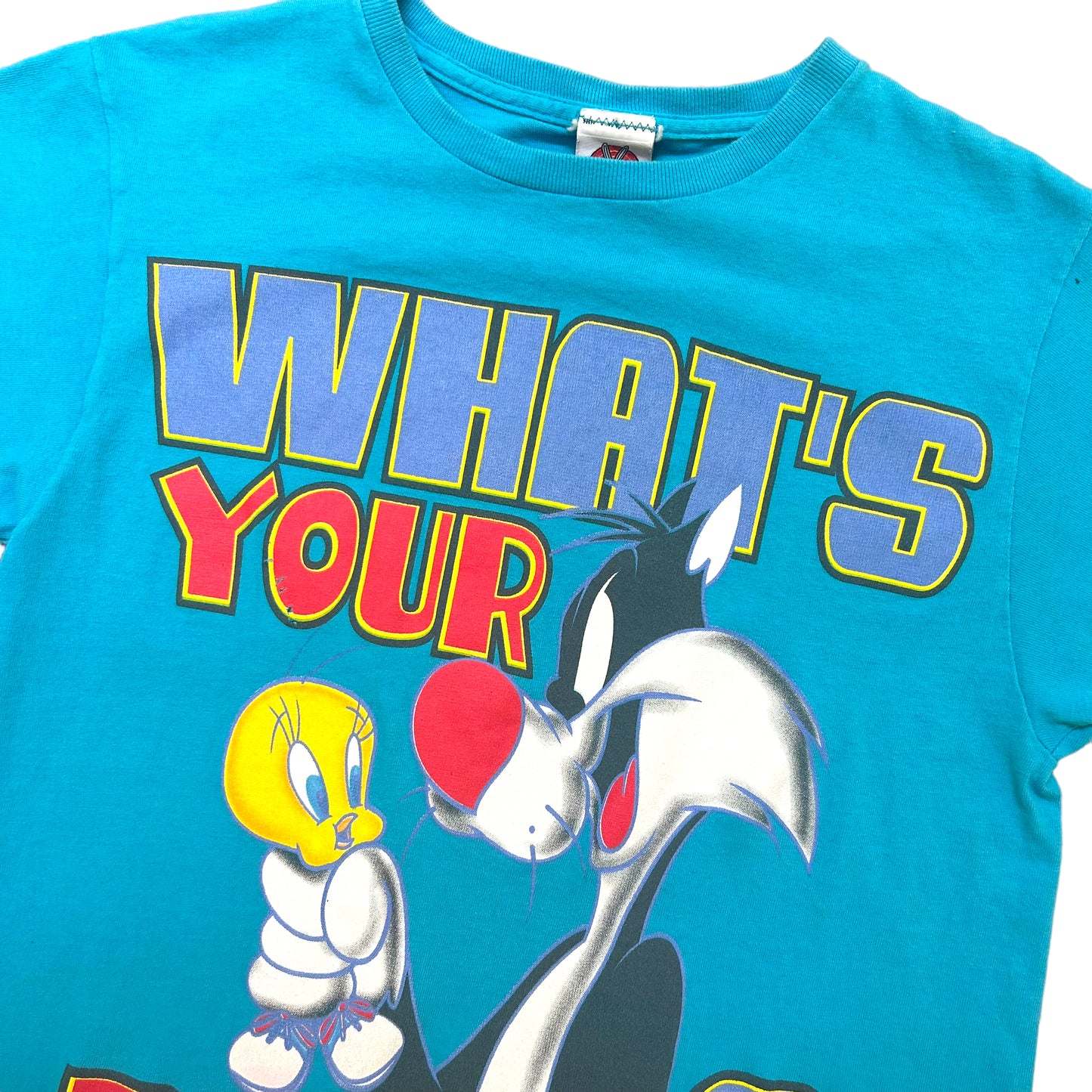 Vintage 1990s Sylvester “What’s Your Excuse?” Blue Looney Tunes Graphic T-Shirt - Size Small