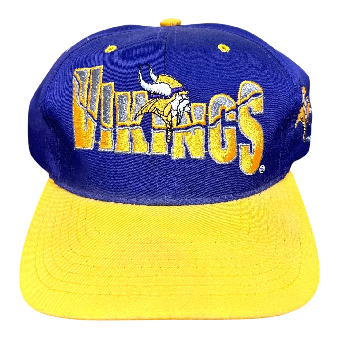 Vintage 1990s Minnesota Vikings Purple/Yellow Snapback Hat - One Size