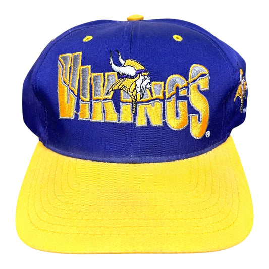 Vintage 1990s Minnesota Vikings Purple/Yellow Snapback Hat - One Size