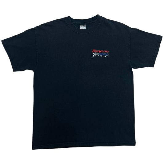 Late 2000s Snap-On Racing Black Graphic T-Shirt - Size XL