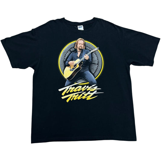 Early 2010s Travis Tritt Live Black Tour Graphic T-Shirt - Size XL (Boxy Fit)