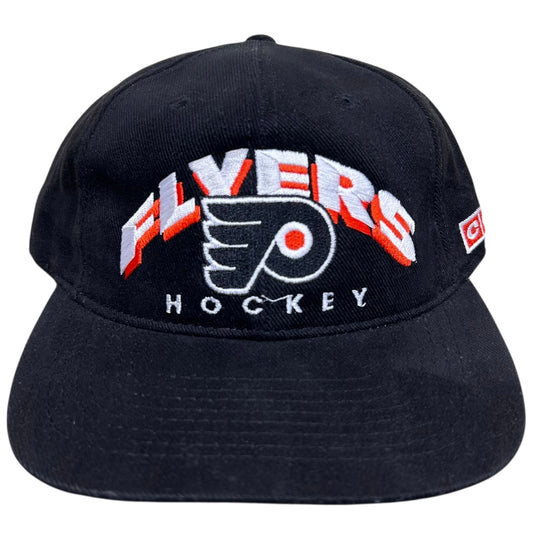 Vintage 1990s CCM Philadelphia Flyers Black Snapback Hat - One Size