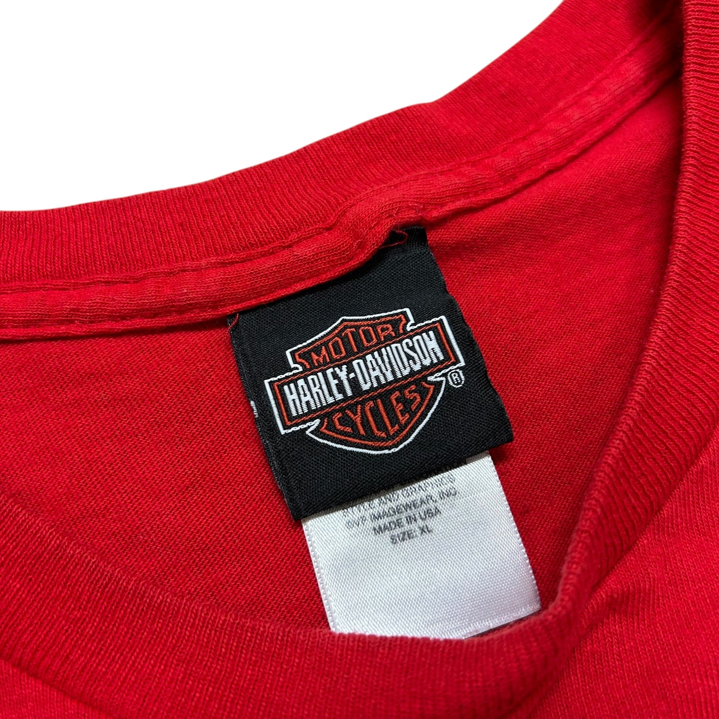 Mid-2010s Savannah, GA Harley Davidson Red Graphic T-Shirt - Size XL