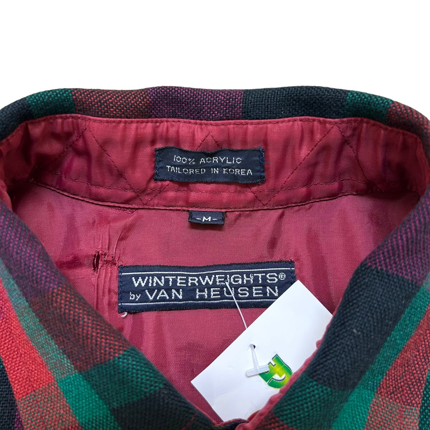 Vintage 1990s “Winterweight” By Van Heusen Red/Purple Flannel Shirt - Size Medium (Fits L/XL)