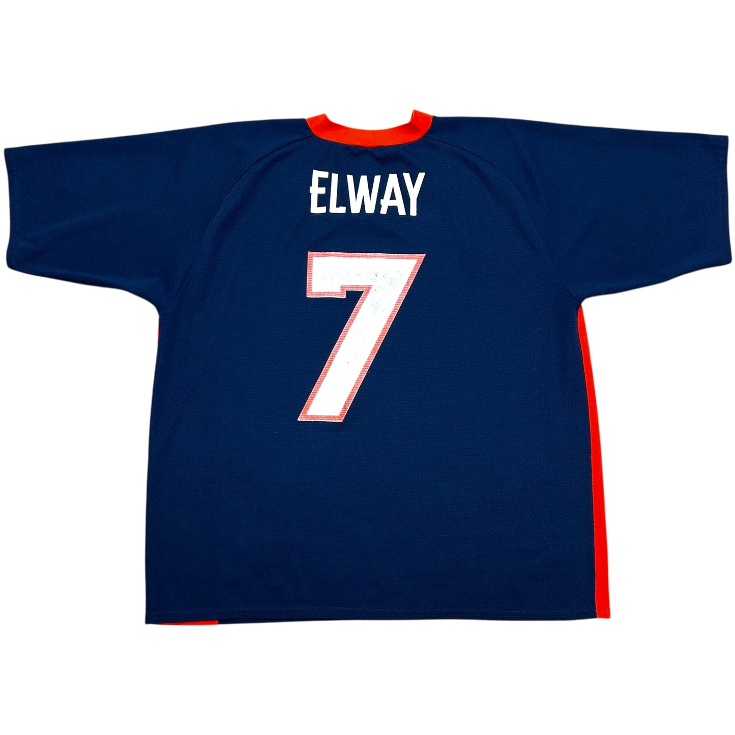 Vintage 1990s Logo 7 John Elway Denver Broncos Navy Blue Football Jersey - Size Large (Fits M/L)