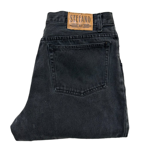 Vintage 1990s Stefano Loose Fit Black Jeans - Size 36” x 30”