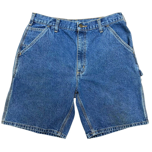 Late 2010s Carhartt Medium Wash Denim Carpenter Shorts - Size 33” Waist