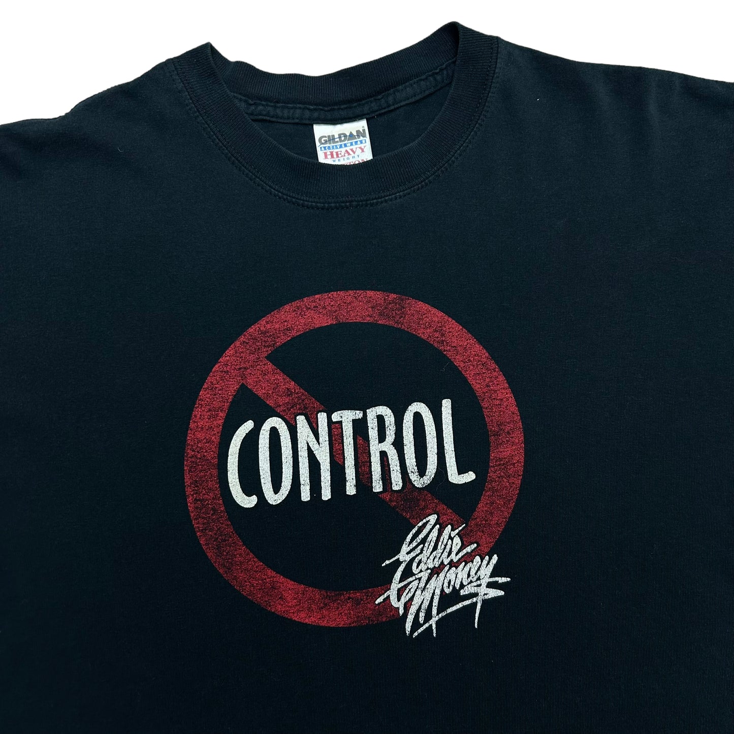 Vintage Y2K Eddie Money “No Control” Black Graphic T-Shirt - Size Medium