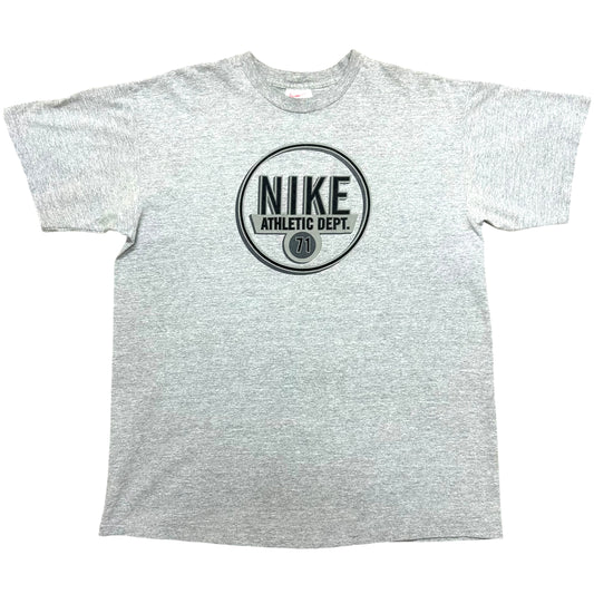 Early 2000s Nike Athletic Dept. Grey Graphic T-Shirt - Size Large