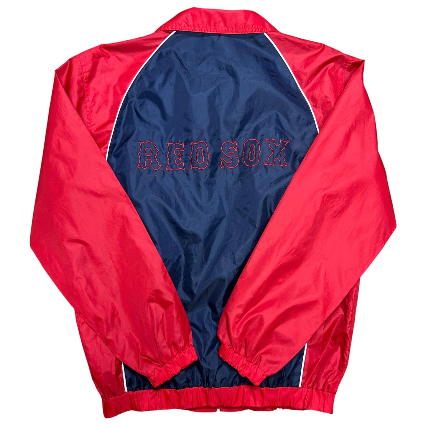 Early 2000s Boston Red Sox Navy Blue/Red Full-Zip Windbreaker Jacket - Size Medium (Fits L/XL)