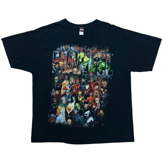 Mid-2000s Marvel/Mad Engine “Civil War” Black Graphic T-Shirt - Size XL (Boxy Fit)