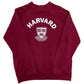 Vintage 1980s Harvard University Crest Burgundy Crewneck Sweatshirt - Size Large