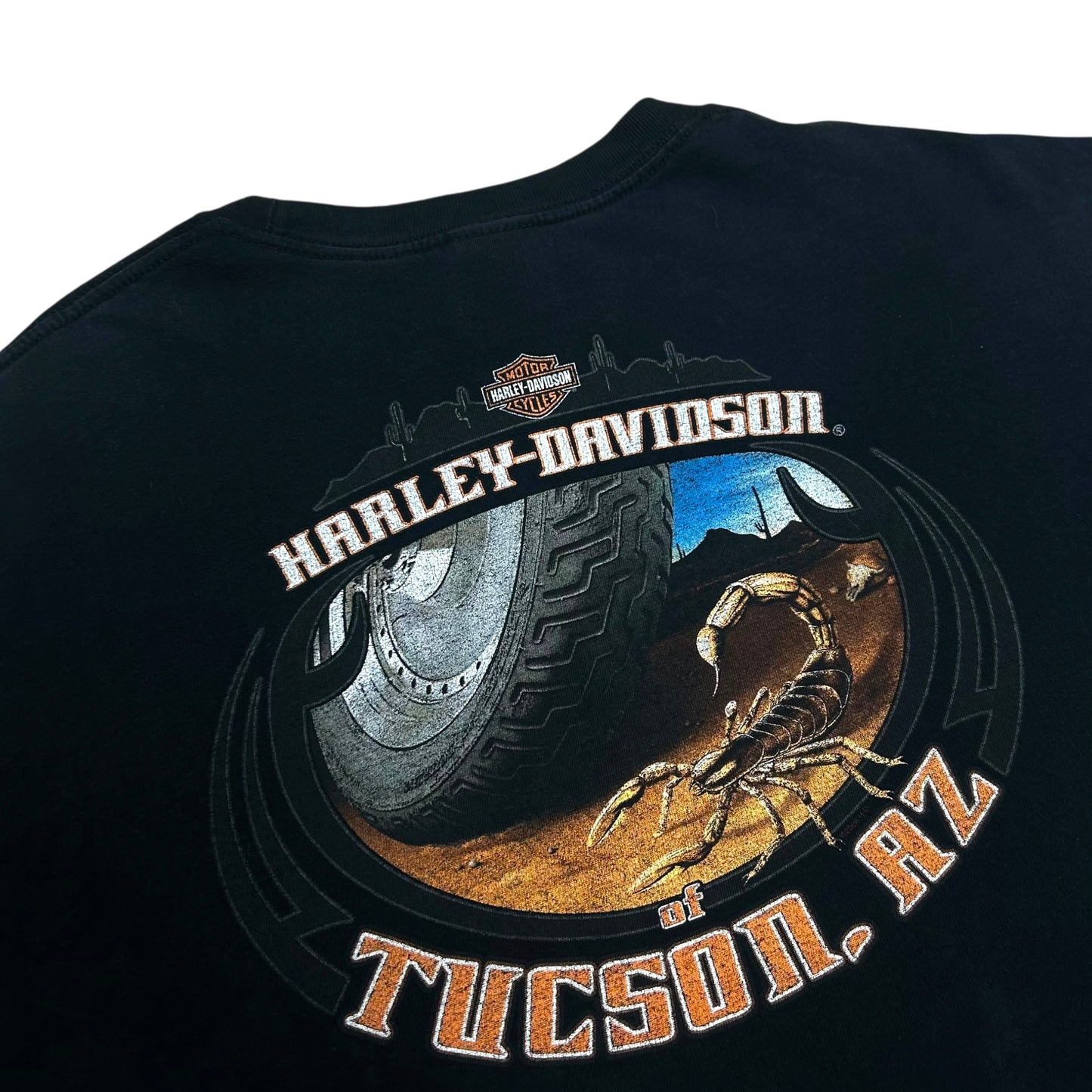 Late 2000s Tucson, AZ Harley Davidson Black Graphic T-Shirt - Size XXL