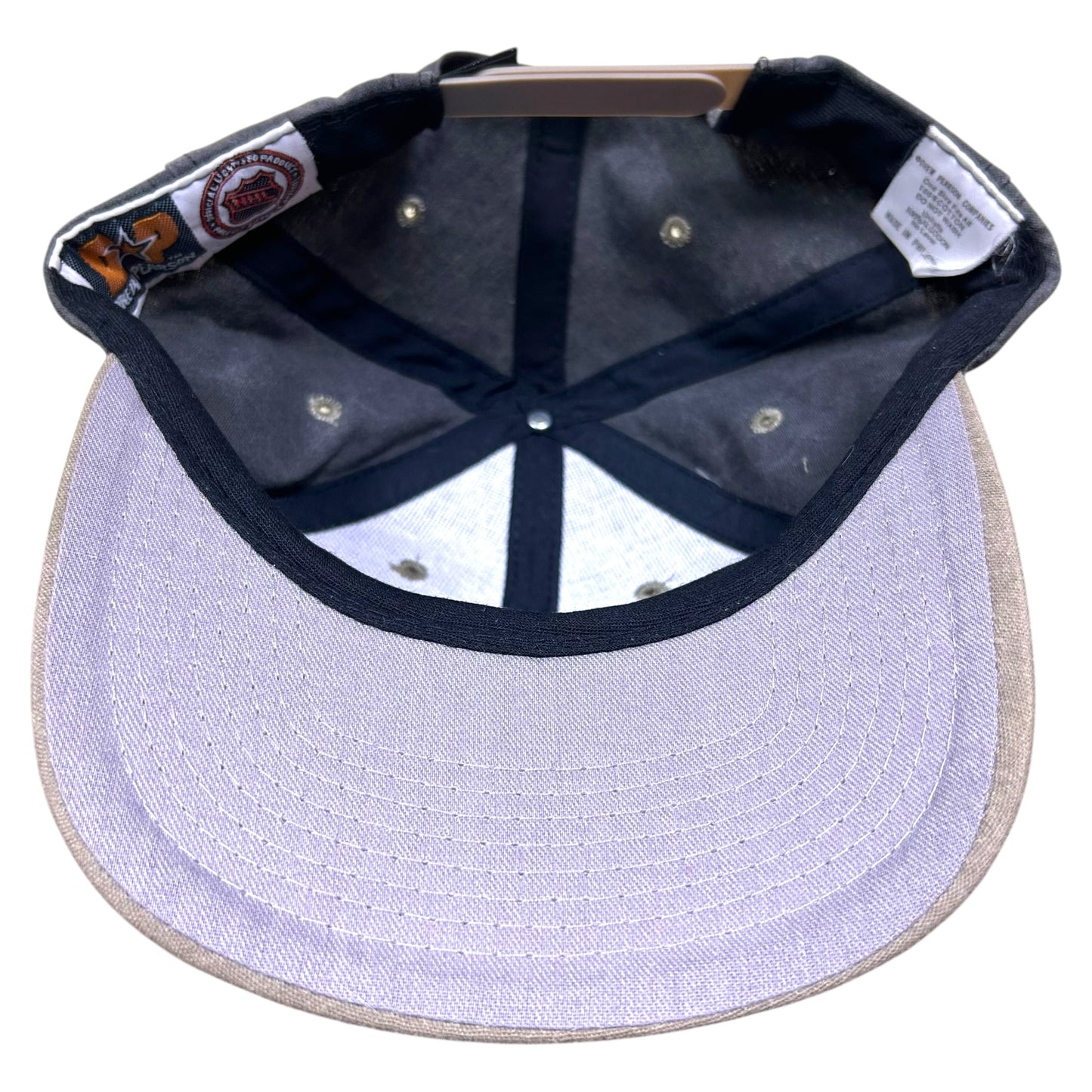 Vintage 1990s Drew Pearson New Jersey Devils Grey Snapback Hat - One Size