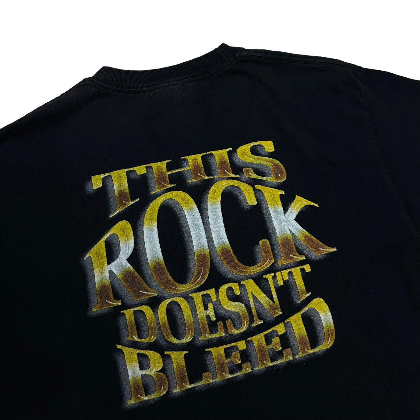 Vintage 1990s WWF The Rock “This Rock Doesn’t Bleed” Black Graphic T-Shirt - Size Large