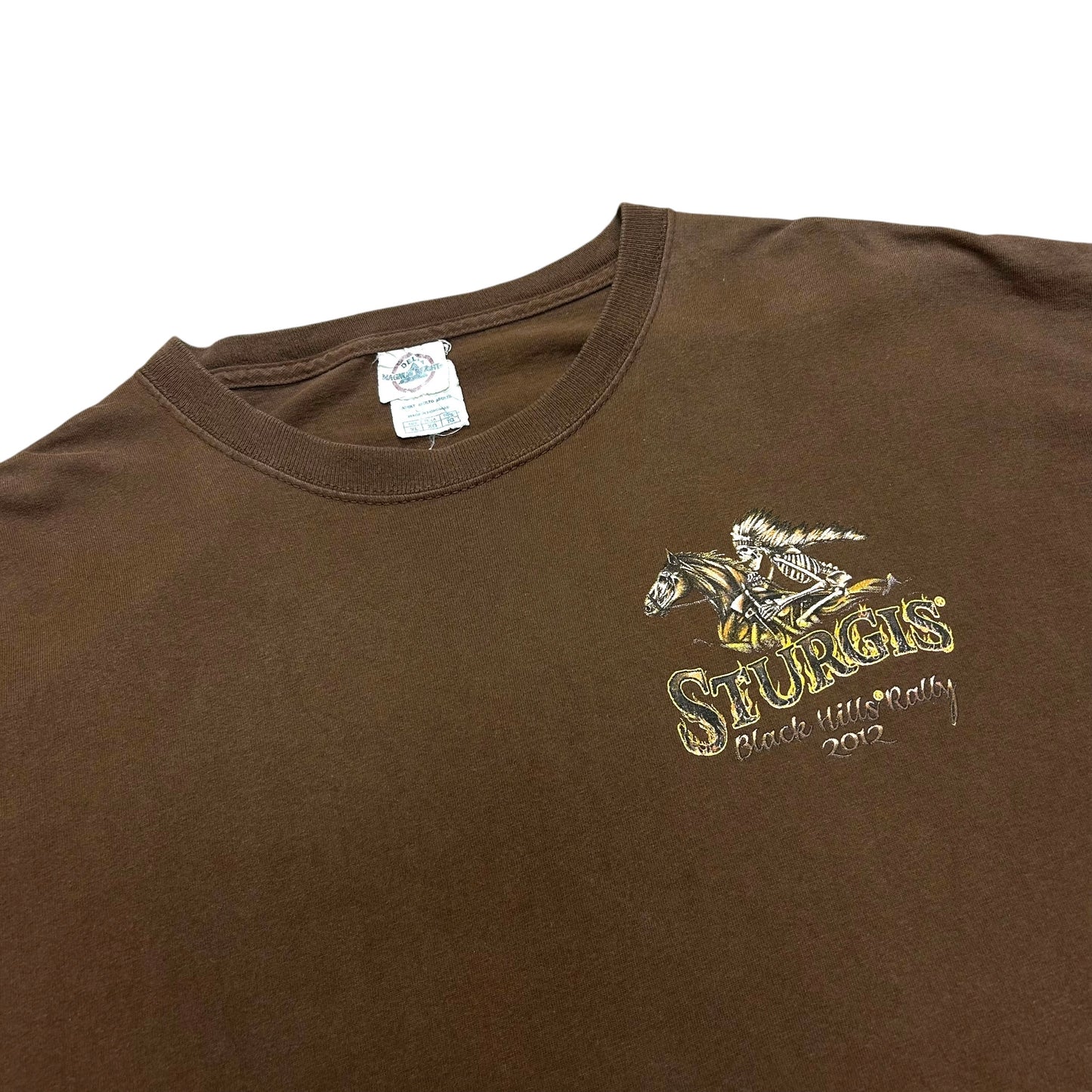 Early 2010s Sturgis Black Hills Rally 2012 Brown Graphic T-Shirt - Size XL