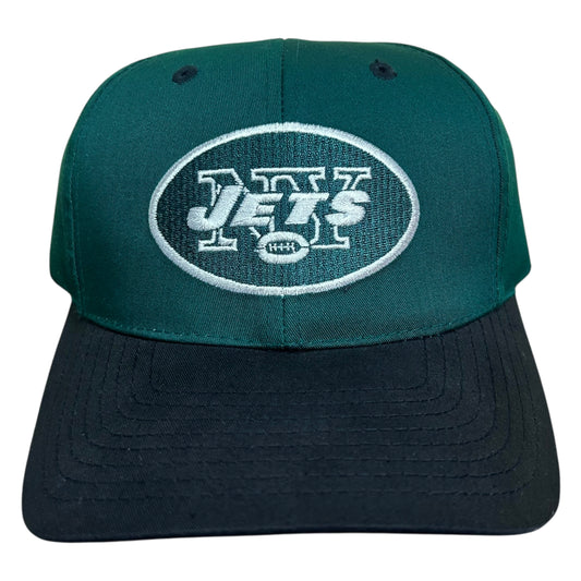 NWT Early 2000s New York Jets Green/Black Snapback Hat - One Size