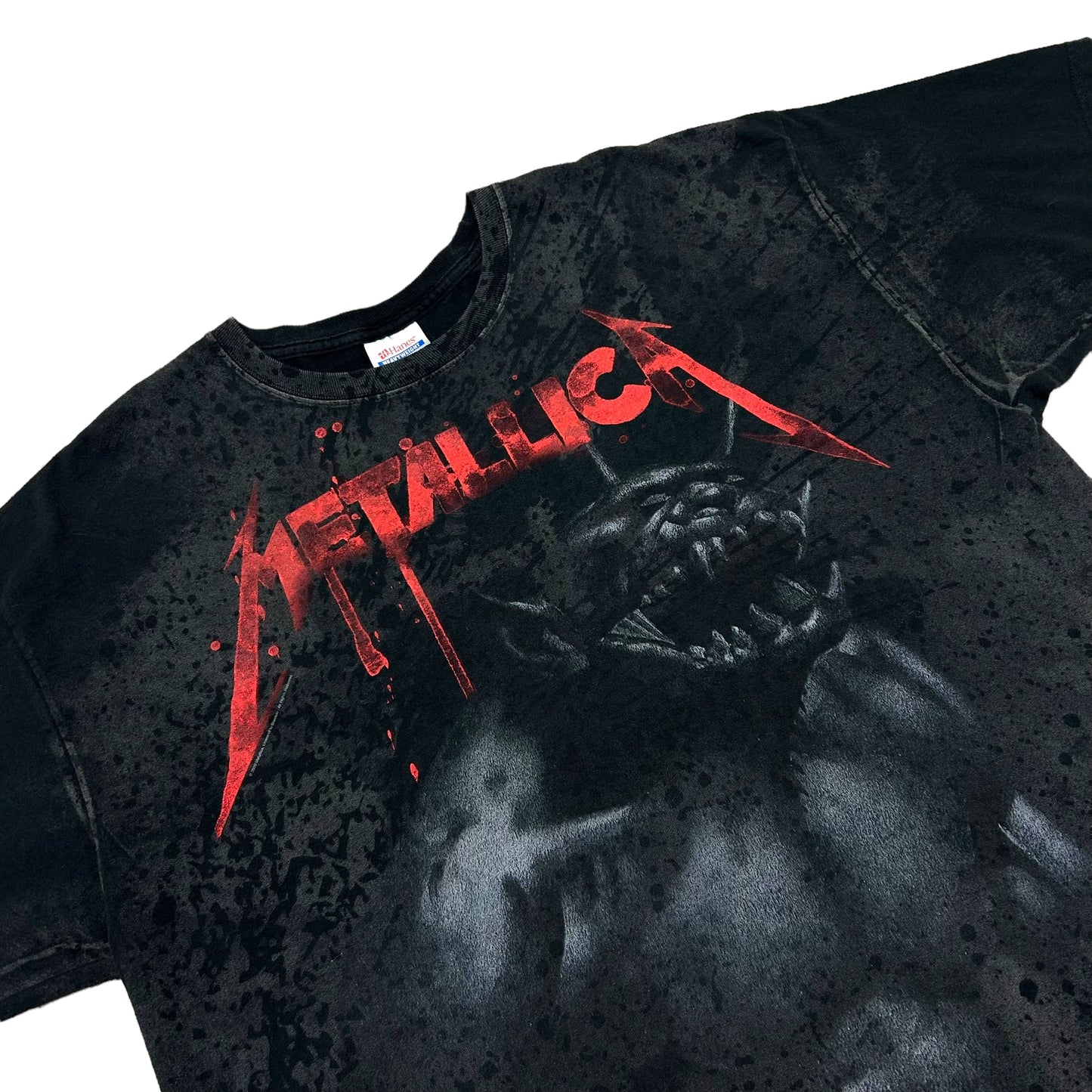 Late 2000s Metallica “Jump In The Fire” Black All Over Print Graphic T-Shirt - Size XXL (Fits Boxy XL)