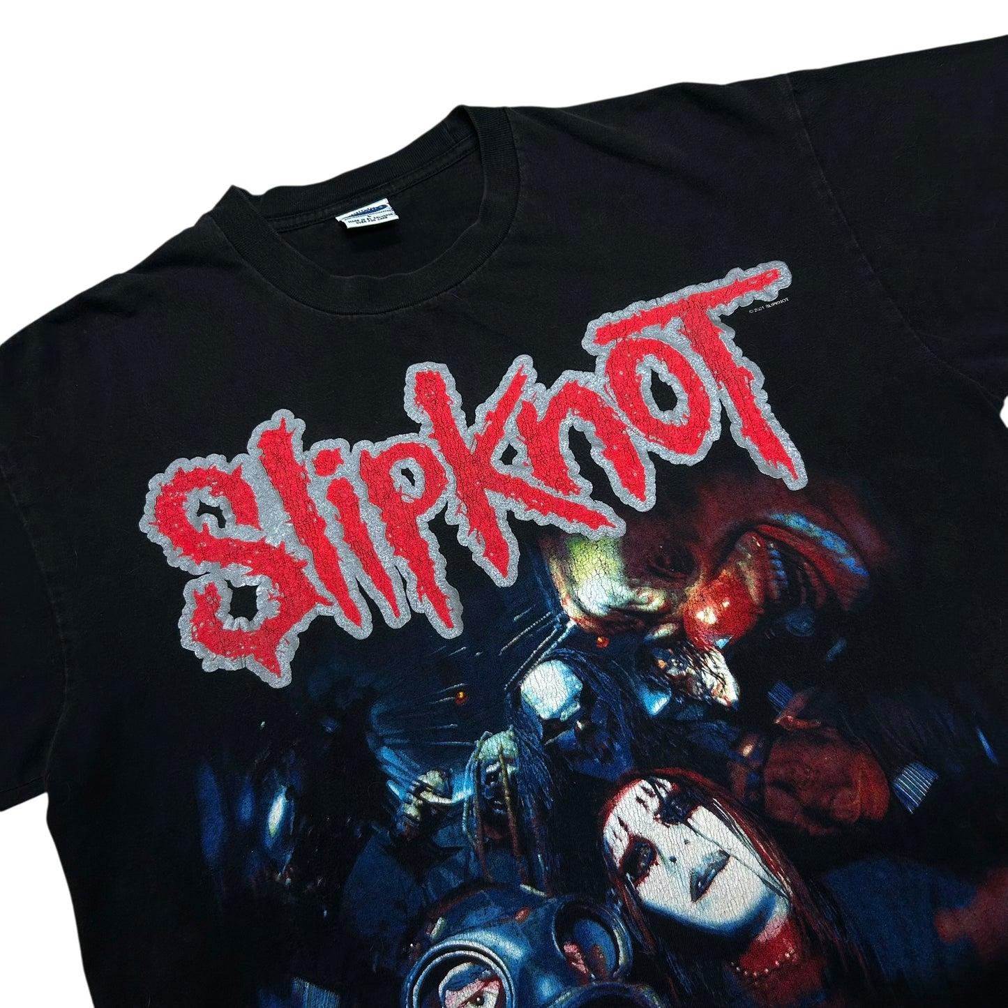 Early 2000s Slipknot Black Band Graphic T-Shirt - Size Large (Fits M/L)