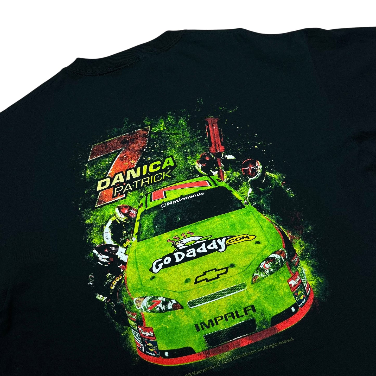 NWT Late 2000s Danica Patrick Black Racing Graphic T-Shirt - Size XL