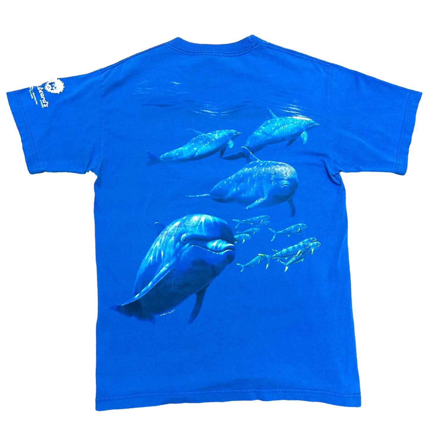 Vintage 1990s Blackbeard’s Cruises Blue Dolphins Wildlife Graphic T-Shirt - Size Large