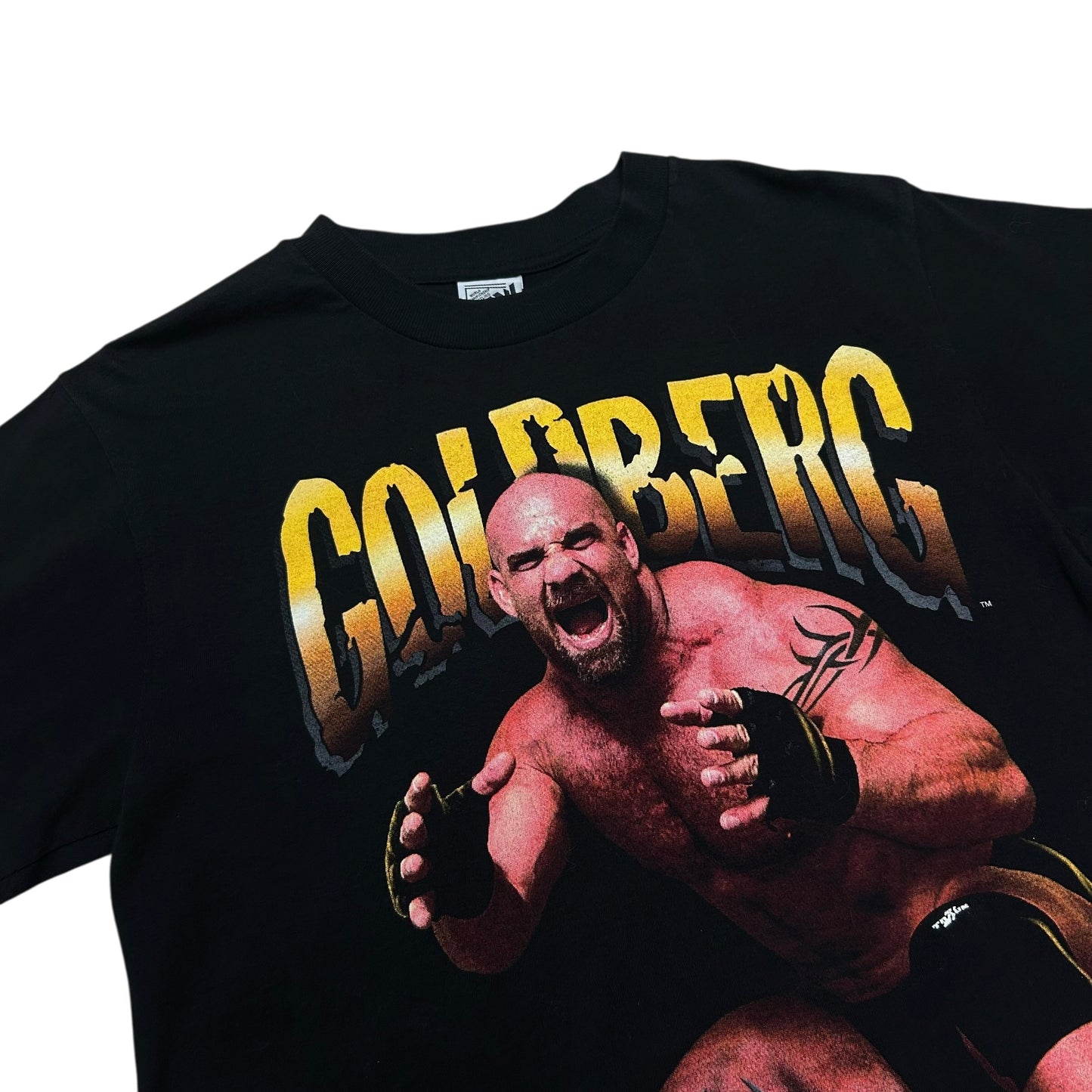 Vintage 1990s WCW Goldberg “Fear The Spear” Black Graphic T-Shirt - Size Large