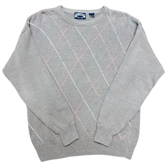 Vintage 1990s Gulf Traders Tan Knit Sweater - Size XL (Fits Large)