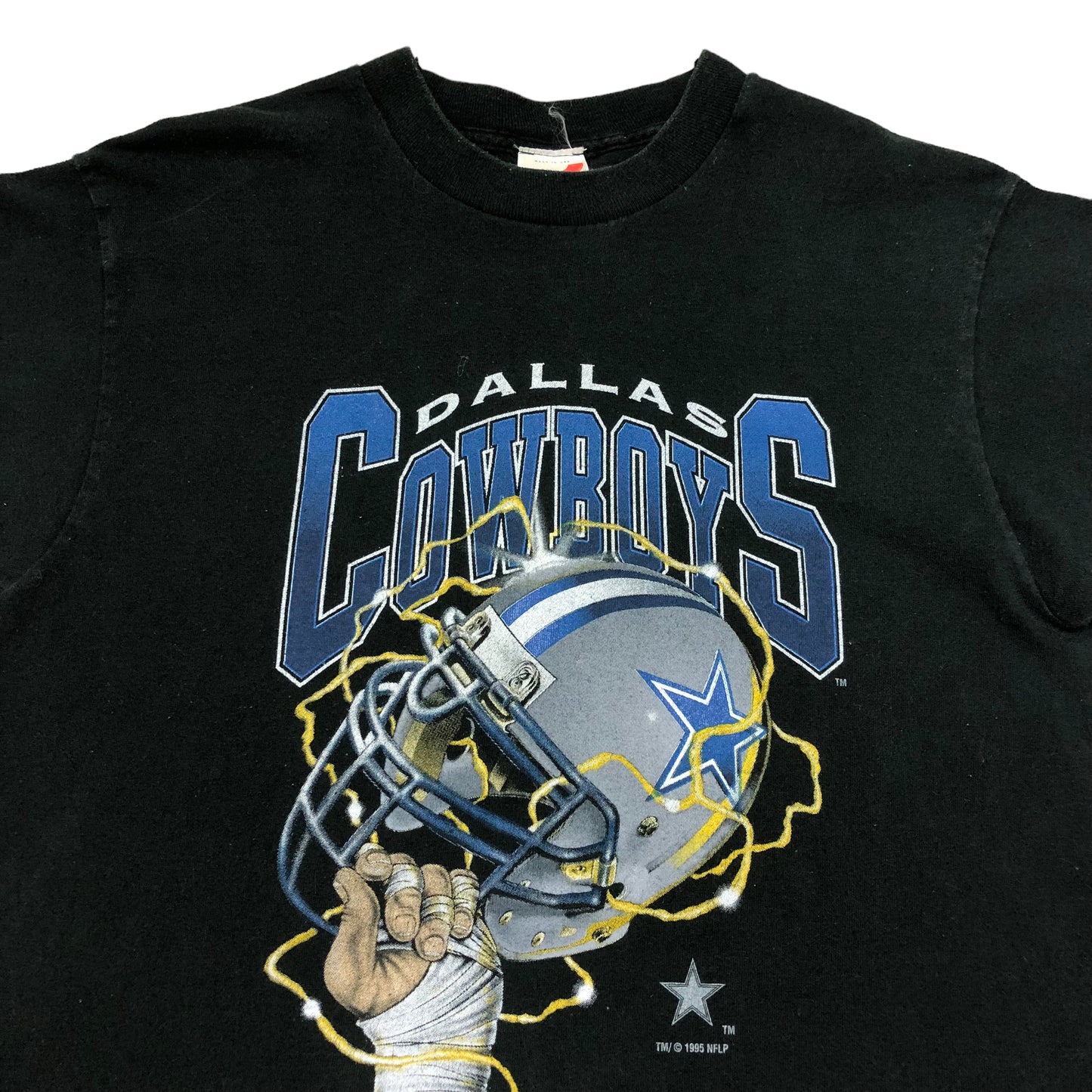 Vintage 1990s Dallas Cowboys Helmet Logo Graphic T-Shirt - Size Medium