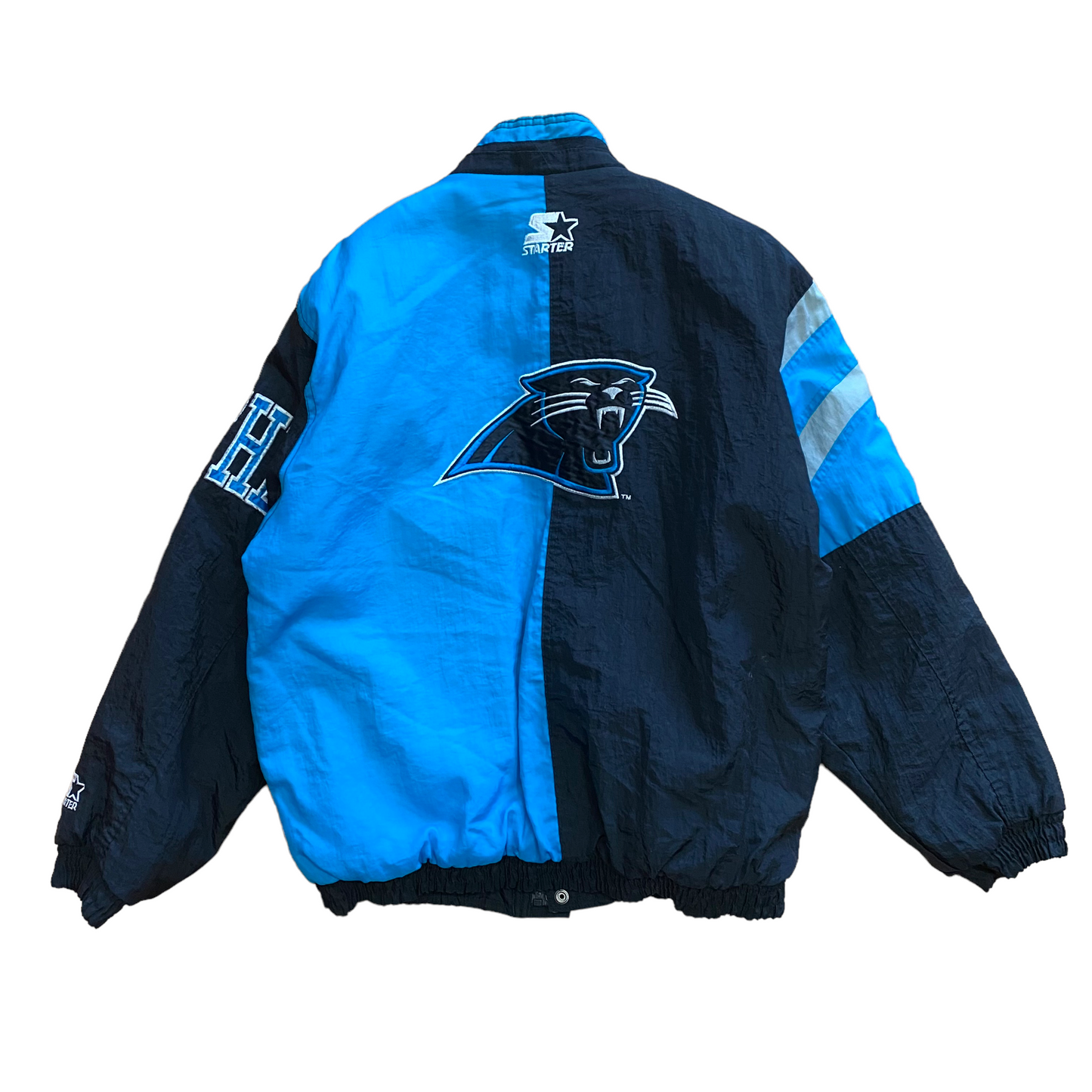 Vintage Starter Carolina Panthers Teal & Black Starter Puffer Jacket - Size XL