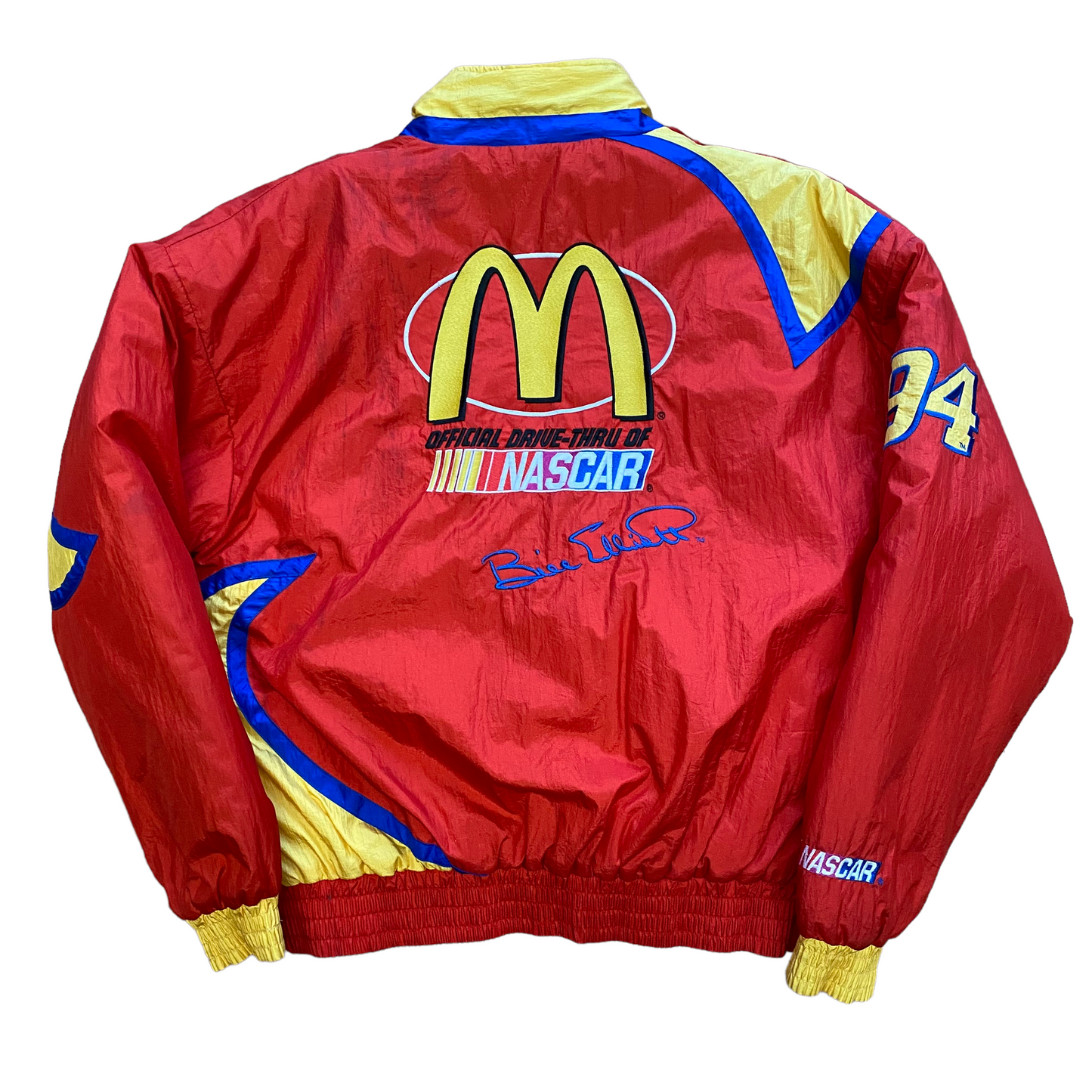 Vintage 80s Bill Elliott NASCAR Puffer Jacket - Size Medium